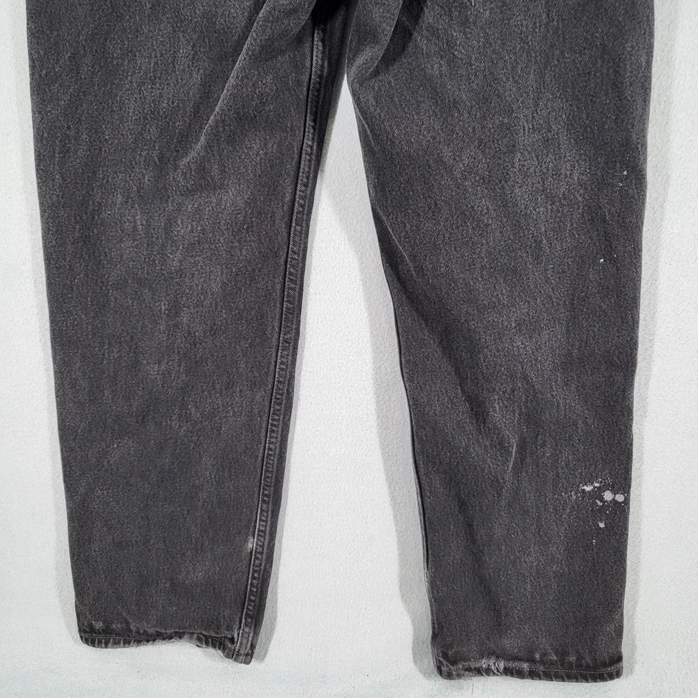 Levi's 550 Jeans Men's 40x32 Black Denim Relaxed Fit Washed Distressed Pockets C